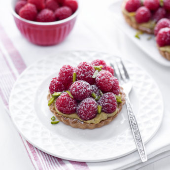 Raspberry & Pistachio Tarts