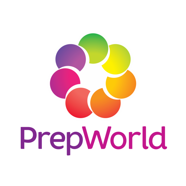 Prep World Logo Keyline Colour Text