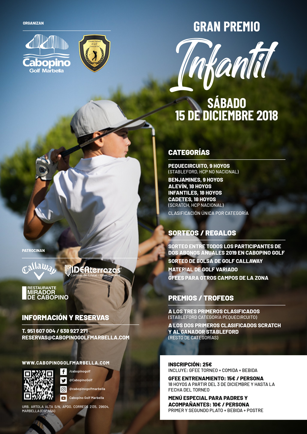 Tornoe infantil de golf navidad 2018