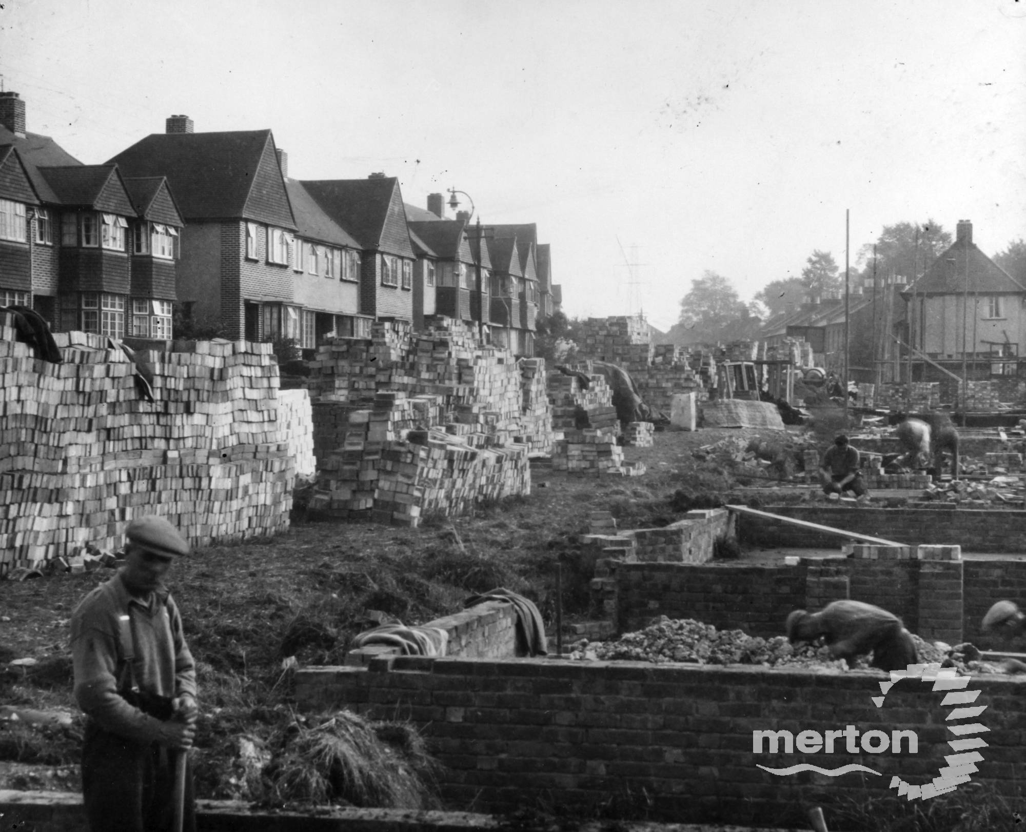 Garth Road, Morden Construction work in progress Merton Memories