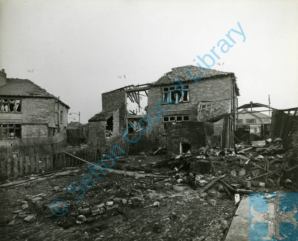Southport Road, bomb damage, Blitz Sefton Council Library & Local Studies