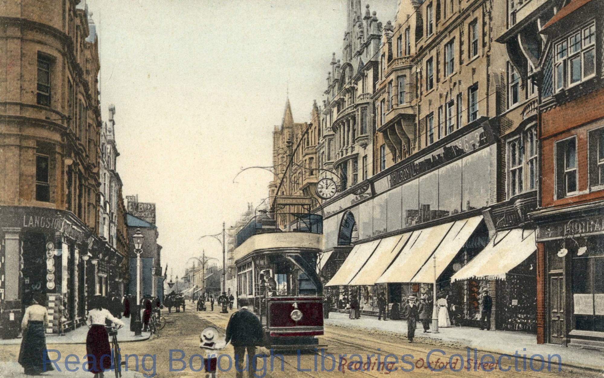 Oxford Road, Reading. Looking westwards Berkshire Stories