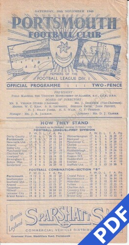 19481126 Official Programme Aldershot Home FC 19481126 Official Programme Aldershot Home FC
