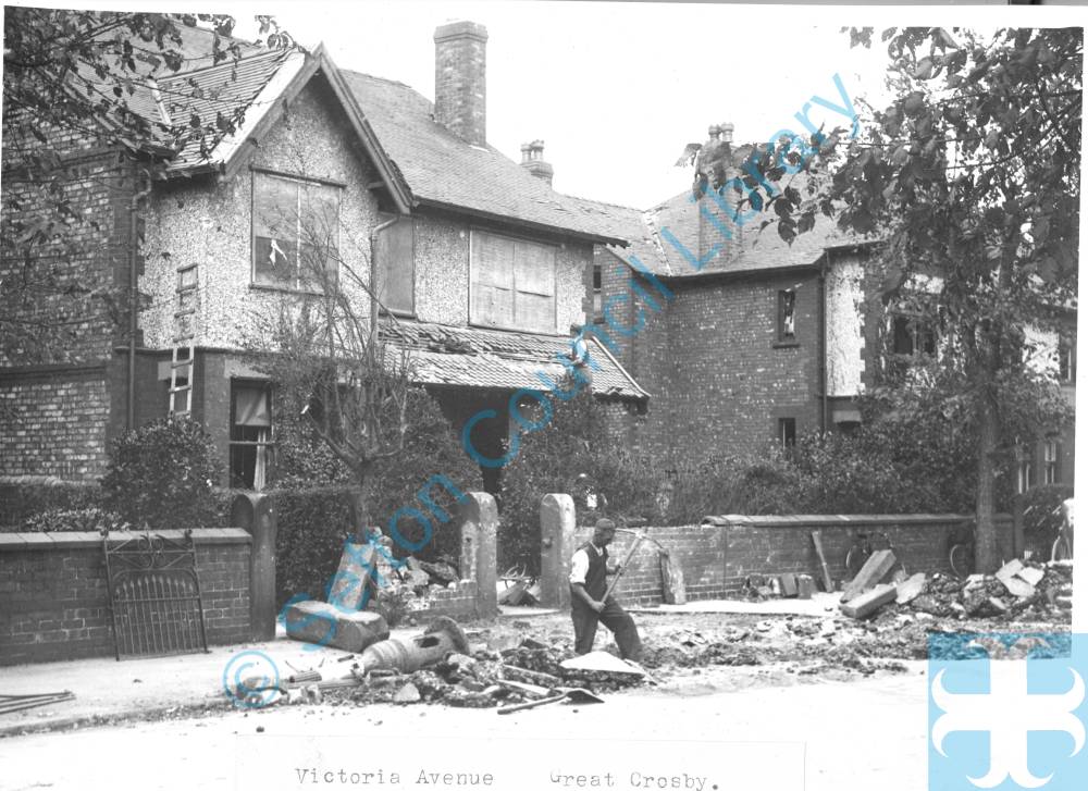 Victoria Ave (west side), Crosby, May 1941 Sefton Council Library