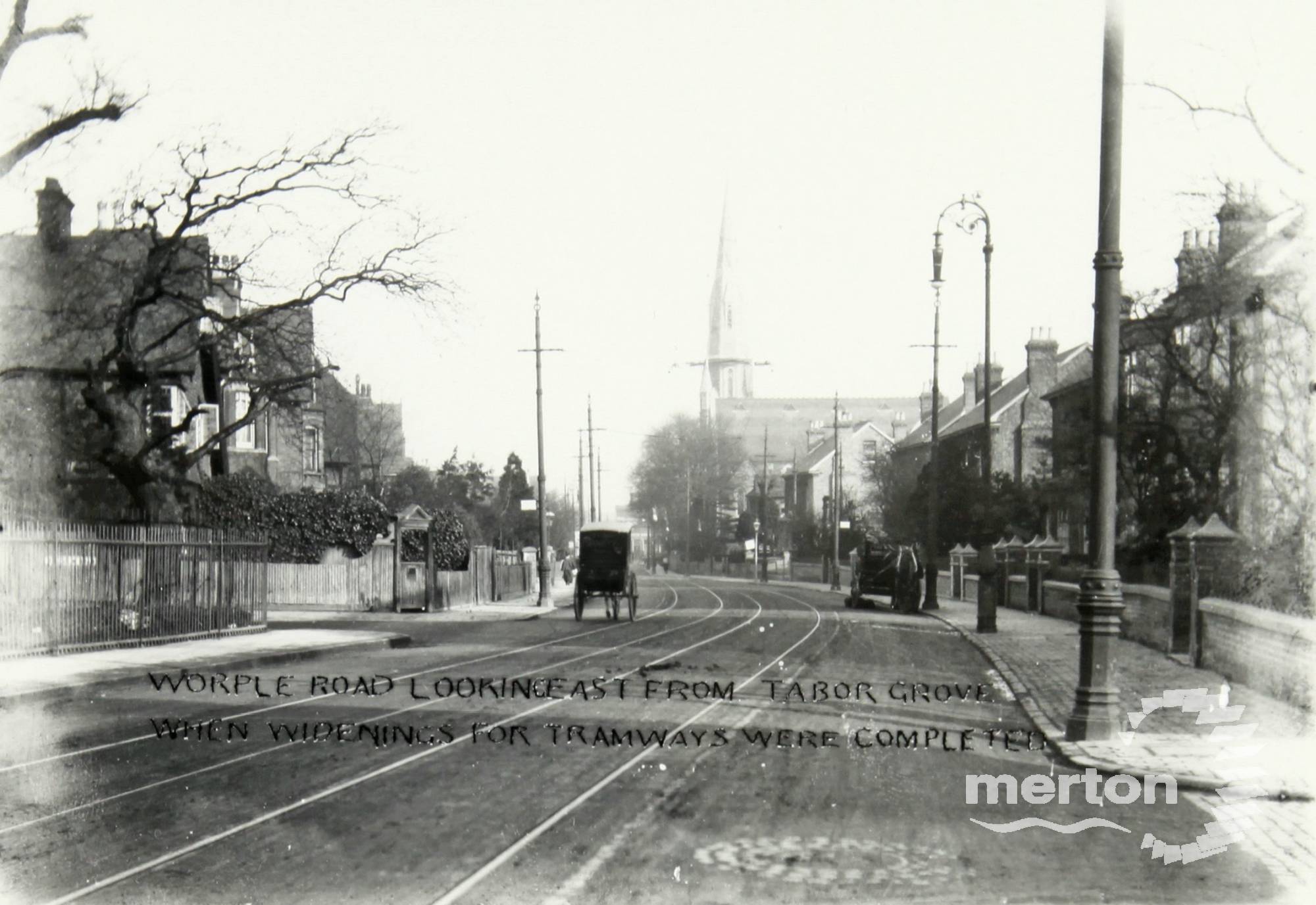 Worple Road, Wimbledon Malcolm Road on the left and Tabor Road on the