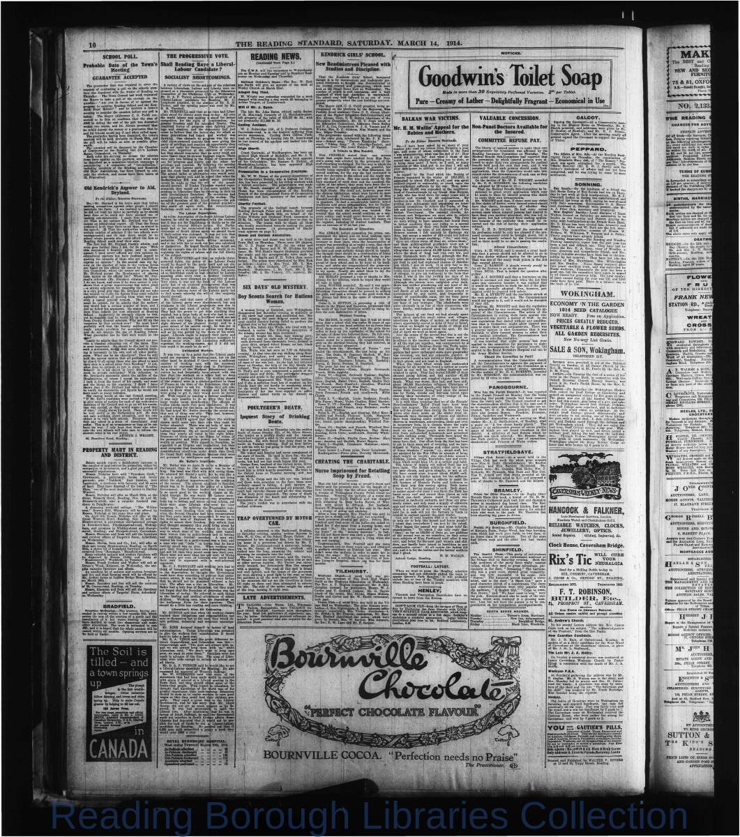 Reading Standard, Saturday, March 14, 1914. Pg 10 Reading Standard, Saturday, March 14, 1914. Pg 10