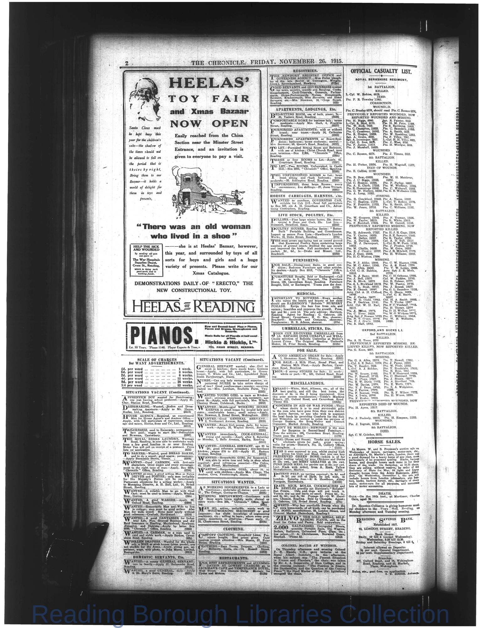 Berkshire Chronicle Reading 26 11 1915 Jpg Berkshire Stories