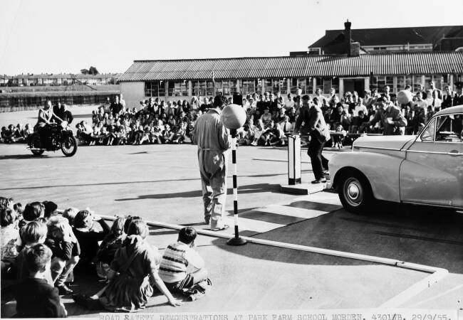Road Safety demonstrations at Park Farm School, Morden