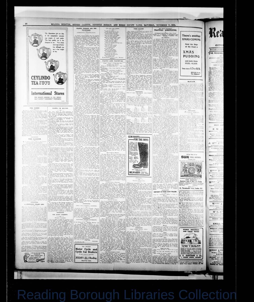 Reading Mercury Oxford Gazette Saturday, November 11, 1916. Pg 10 Reading Mercury Oxford Gazette Saturday, November 11, 1916. Pg 10