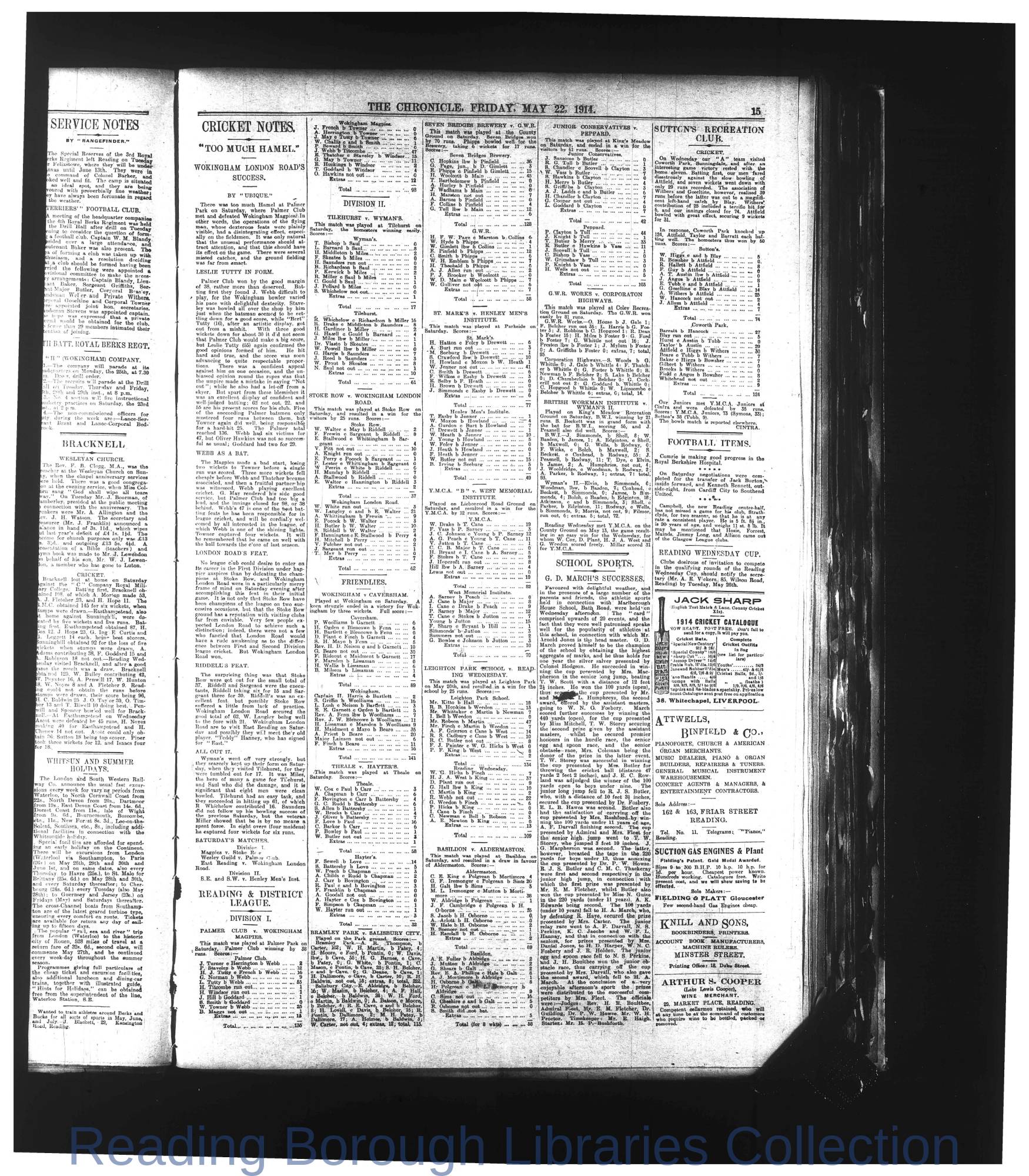Berkshire Chronicle Reading 22 05 1914 00015 Jpg Berkshire Stories