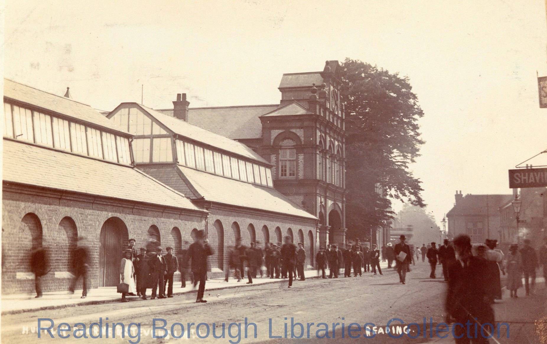The factory of Huntley, Boorne and Stevens, tin plate workers, in Crown Street, Reading, c1905 The factory of Huntley, Boorne and Stevens, tin plate workers, in Crown Street, Reading, c1905