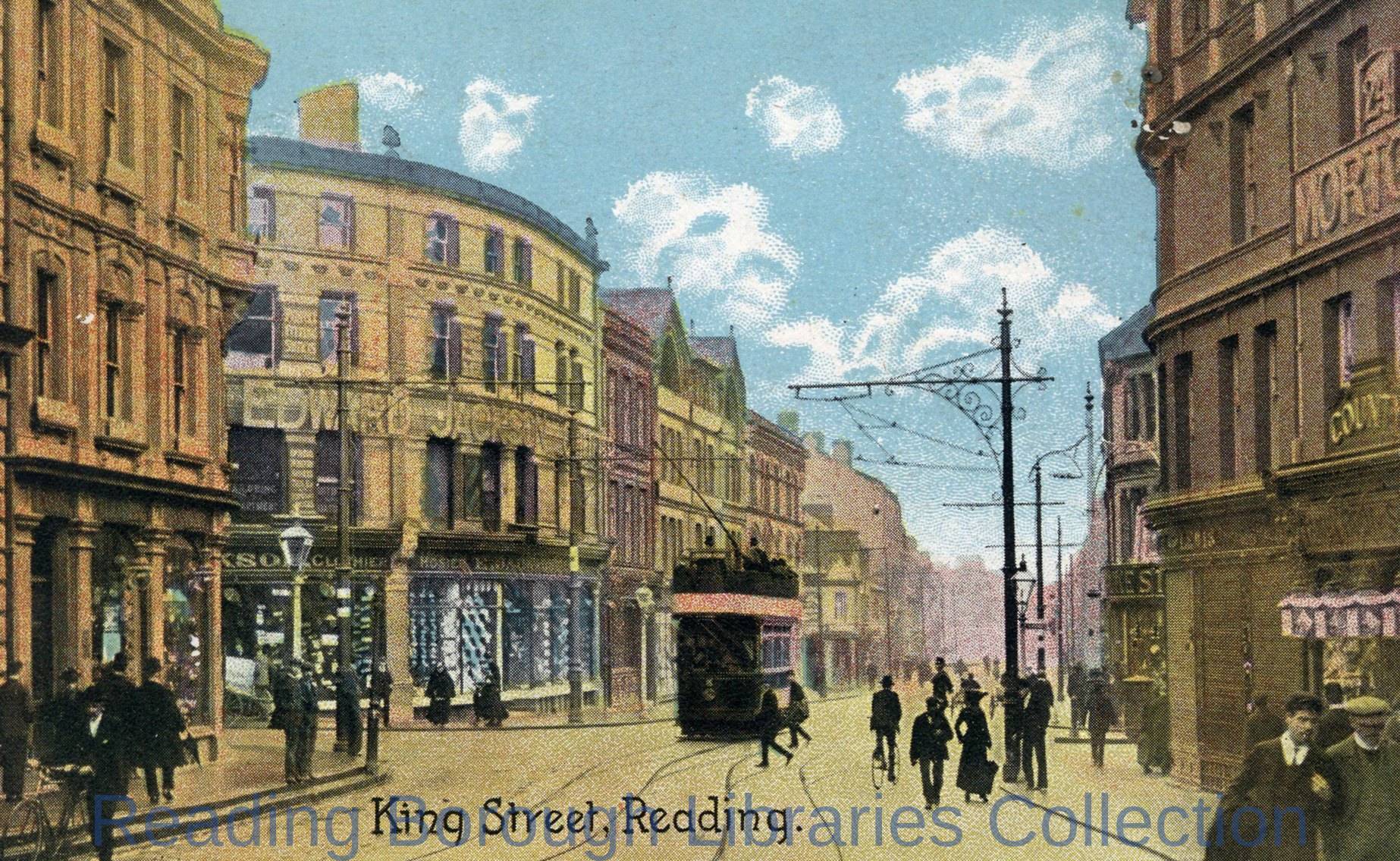 King Street, Reading, postcard. c1900 King Street, Reading, postcard. c1900