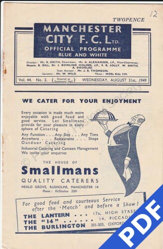 19490831 Manchester City Away 19490831 Manchester City Away