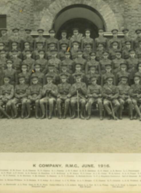 Royal Military College - K Company Records - Photo Album September 1913-December 1919 - "K" Company - June 1916 Royal Military College - K Company Records - Photo Album September 1913-December 1919 - "K" Company - June 1916