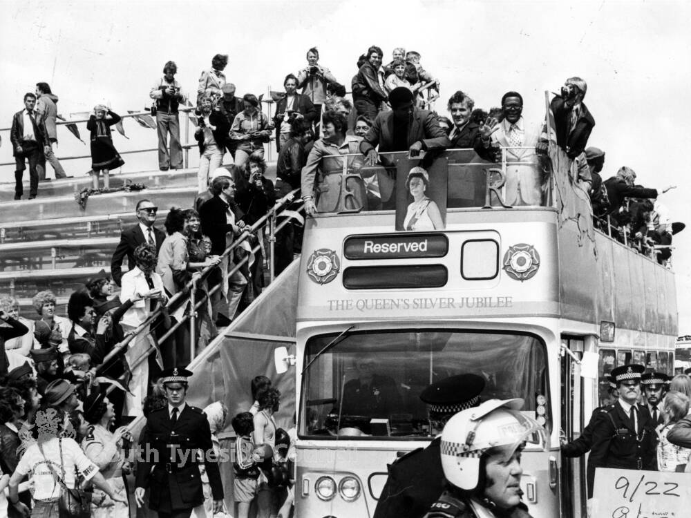 Muhammad Ali Arriving at Gypsies Green on the Open Topped Bus South