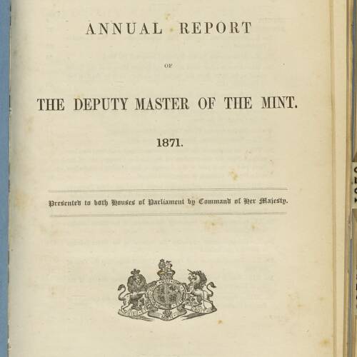 Royal Mint Annual Reports The Royal Mint Museum