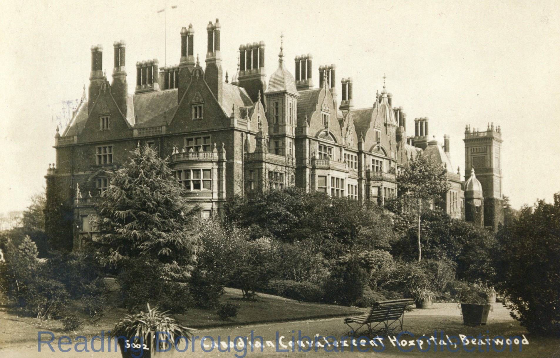 Canadian Convalescent Hospital, the House at Bear wood, Bearwood, 1910-1919. Canadian Convalescent Hospital, the House at Bear wood, Bearwood, 1910-1919.