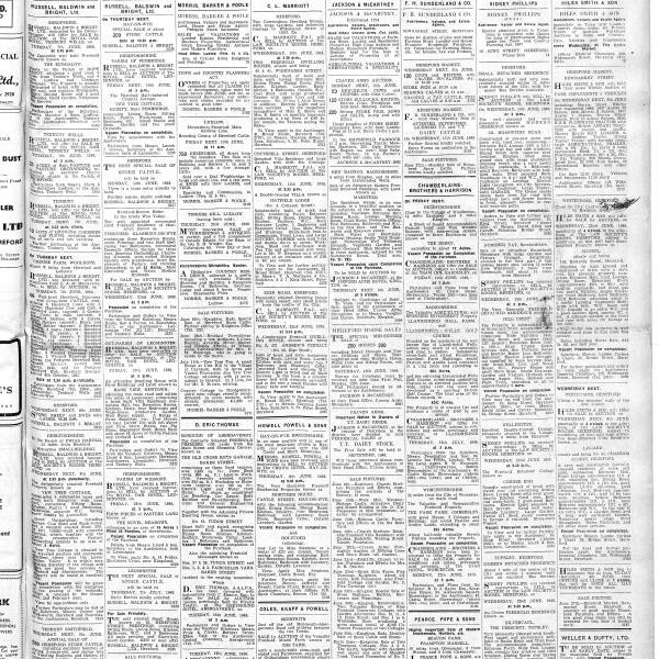 Hereford Times June 1949 Herefordshire History