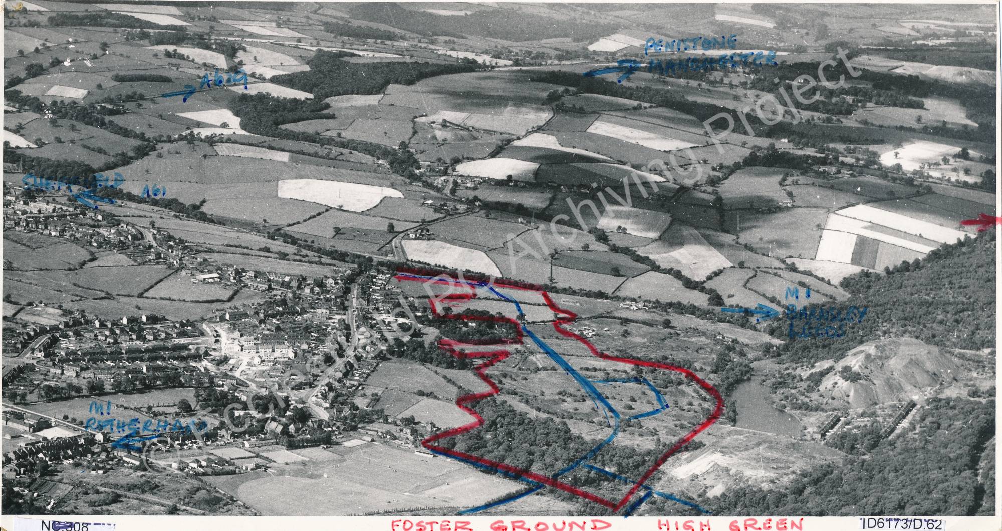 Aerial View, Foster Ground High Green Ecclesfield & District Archives