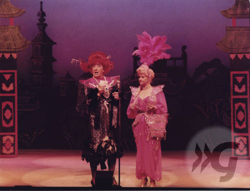 Photograph - Johnny Beattie and Anne Fields in Aladdin 1986 Photograph - Johnny Beattie and Anne Fields in Aladdin 1986