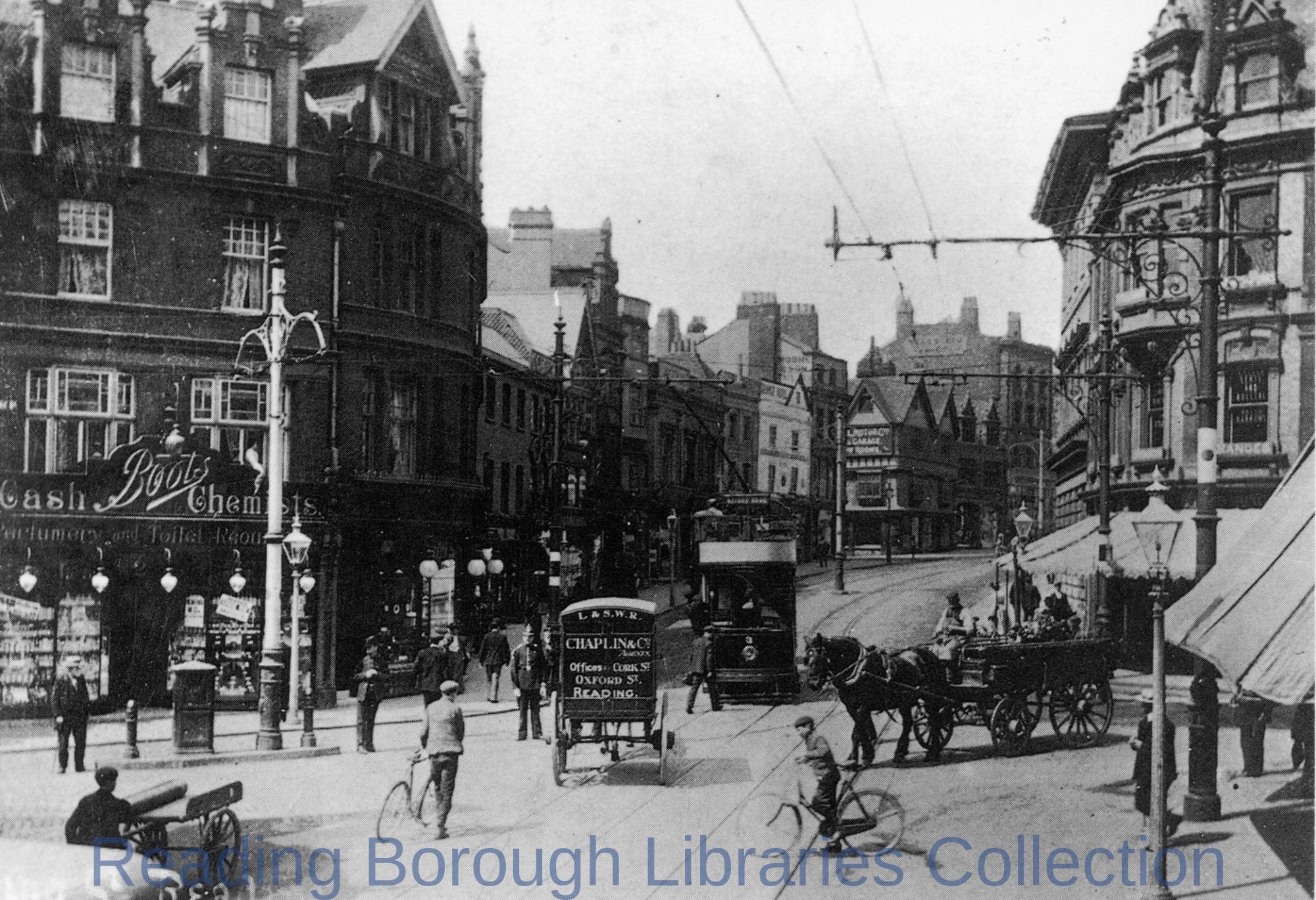 King Street, Reading. Looking westwards. King Street, Reading. Looking westwards.