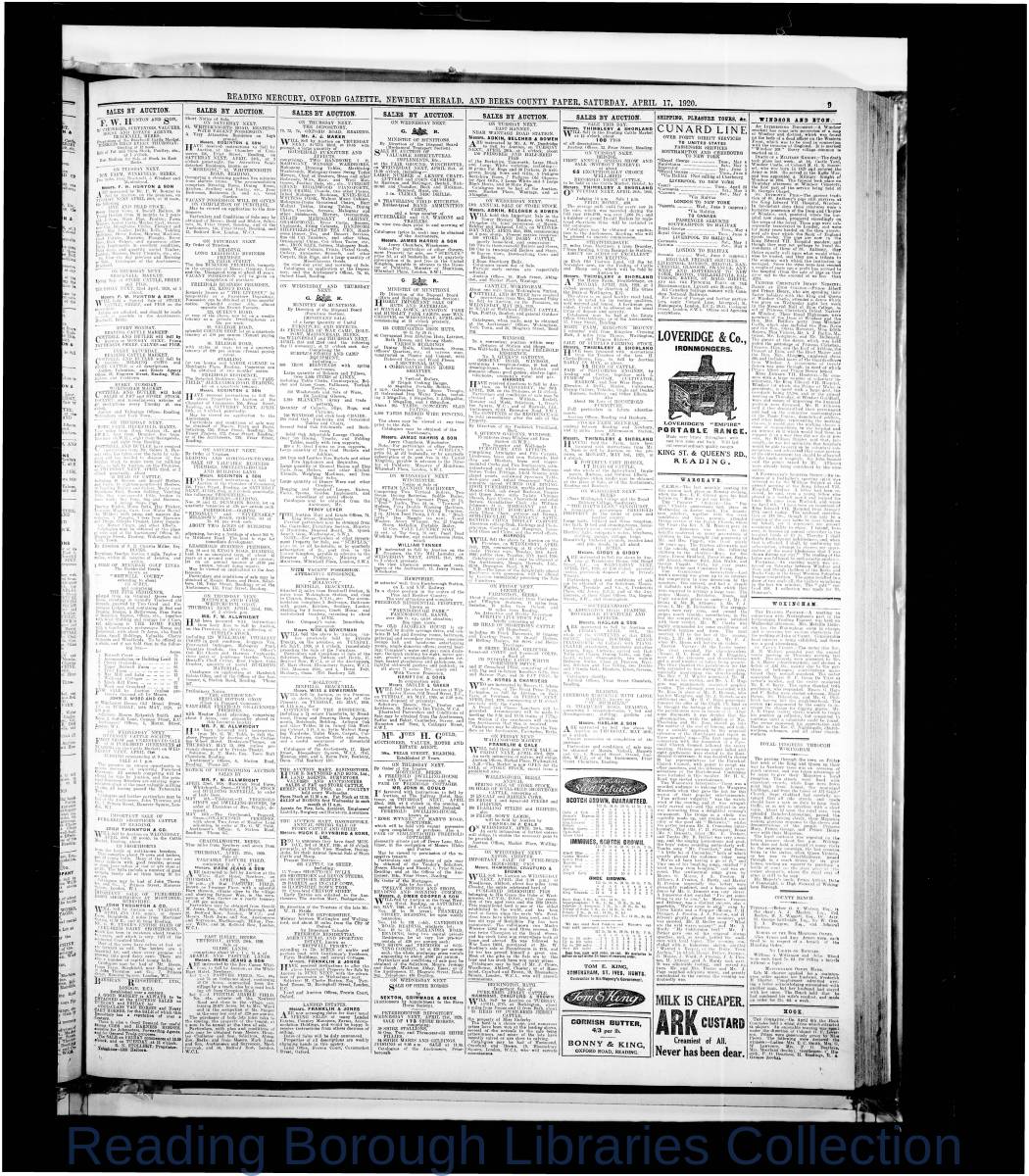 Reading Mercury Oxford Gazette Saturday, April 17, 1920. Pg 9 Reading Mercury Oxford Gazette Saturday, April 17, 1920. Pg 9