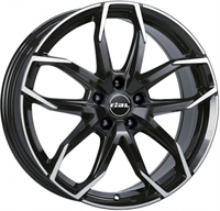 Alufælge Rial Lucca Diamond Black & Polished 6.5Jx16 5x108 ET50 Ø63.3 Alufælge Rial Lucca Diamond Black & Polished 6.5Jx16 5x108 ET50 Ø63.3
