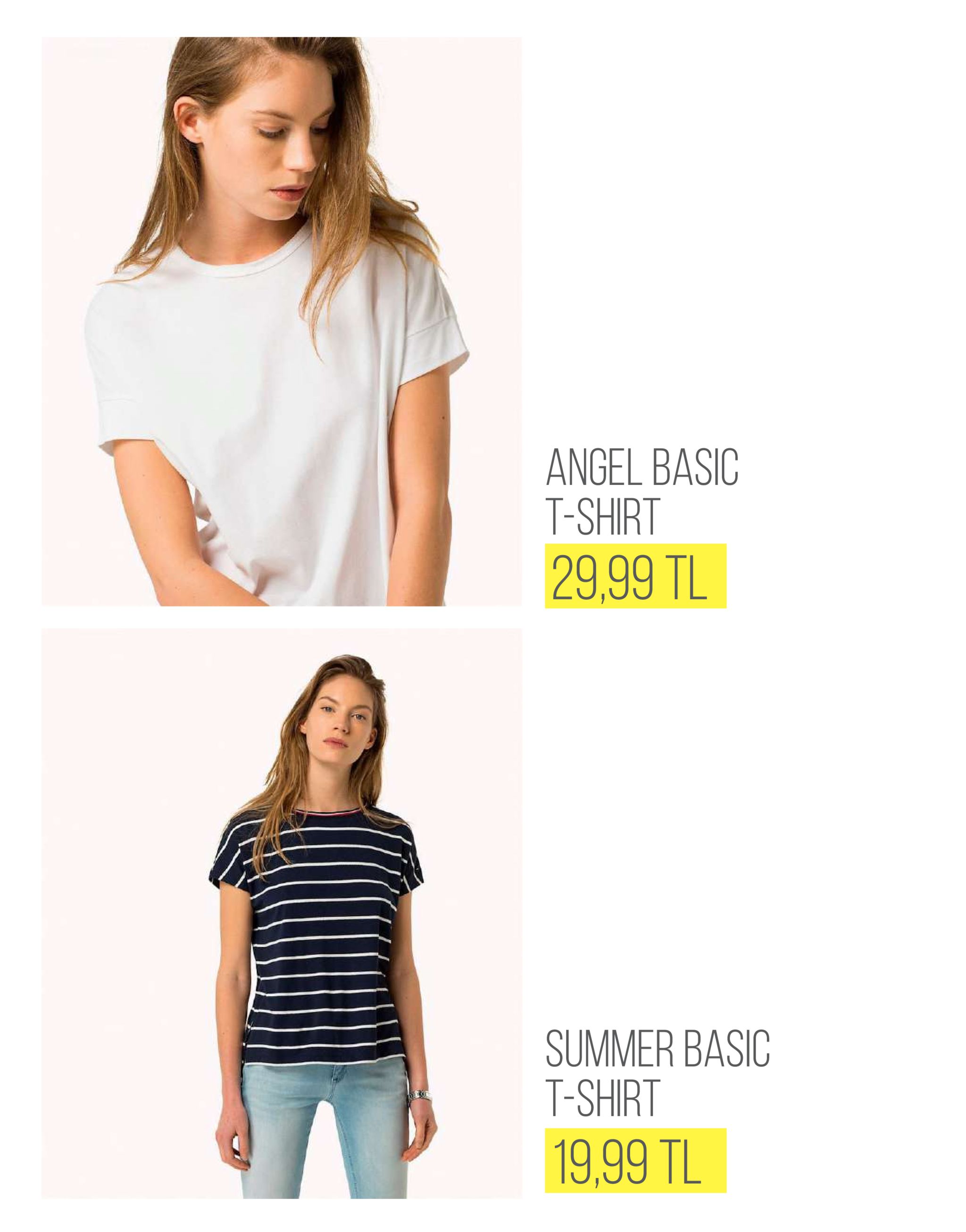 angel basic t-shirt 29.99 tl summer basio t-shirt 9.99 tl 