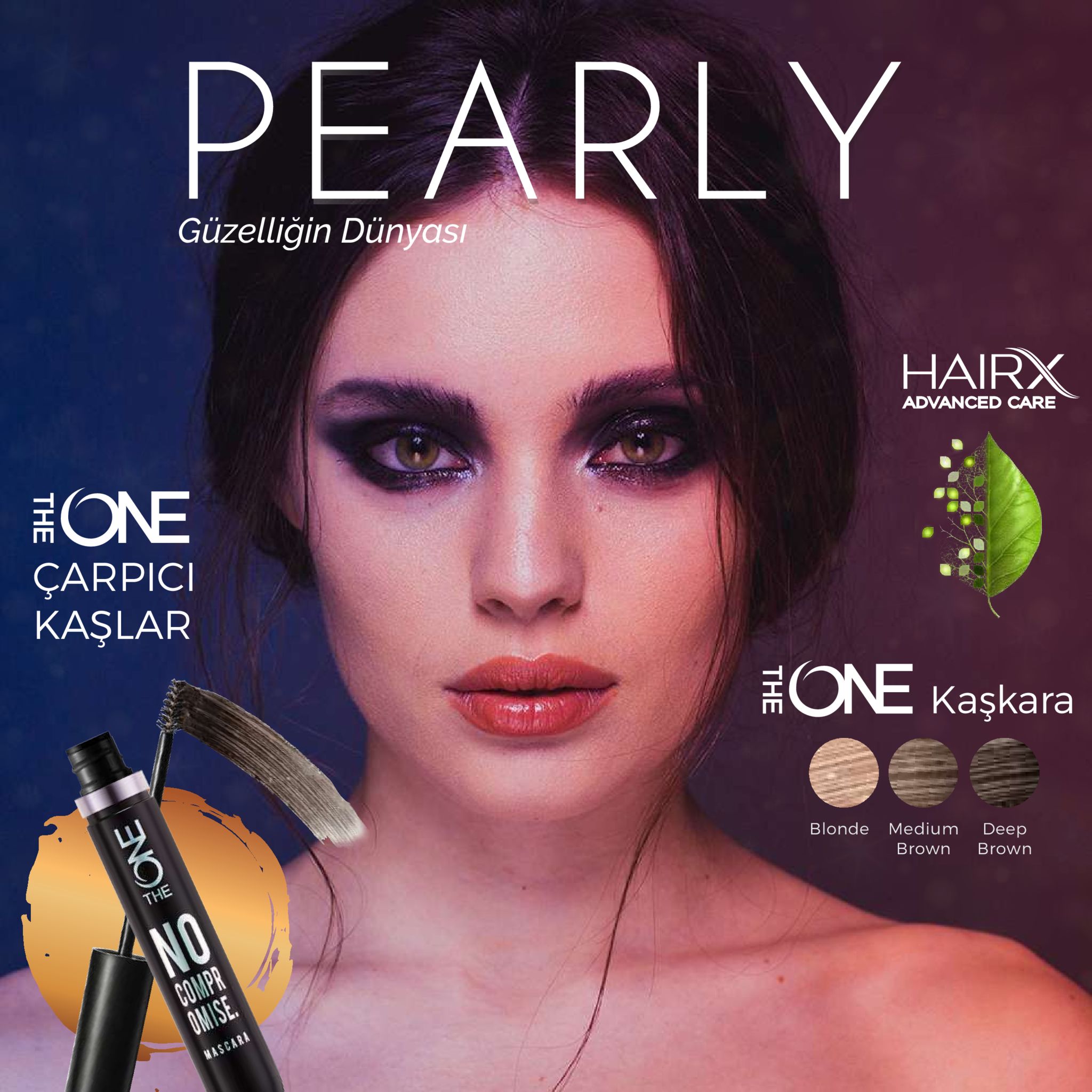 pearly güzelliğin dünyas hairx advanced care çarpici kaşlar one kaşkara blonde medium deep brown brown 