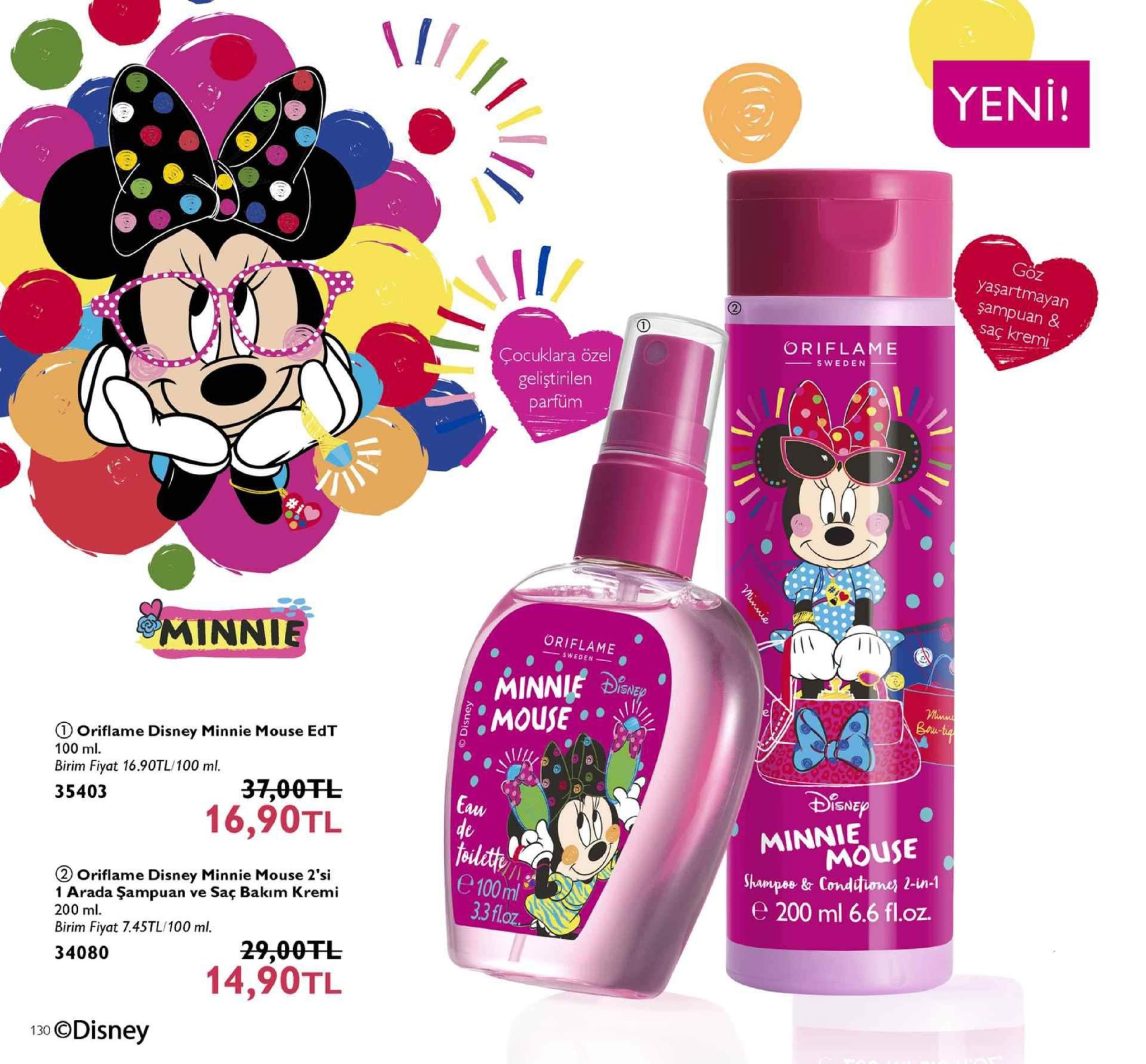 yeni! goz yaşartmayan şampuan & saç kremi oriflame çocuklara özel geliştirilen parfüm minnie oriflame mouse oriflame disney minnie mouse edt 100 ml birim fiyat 16.90tl/100 ml. 35403 37,00干し 16,90tl isne minnie shampes & condtuone, 2-in-1 e 200 ml 6.6 fl.oz aw mouse fodlcth e 100 ml oriflame disney minnie mouse 2'si 1 arada şampuan ve saç bakim kremi 200 ml birim fiyat 7.4stl/100 ml. 34080 oz 29.00tl 14,90tl 130 odisney 