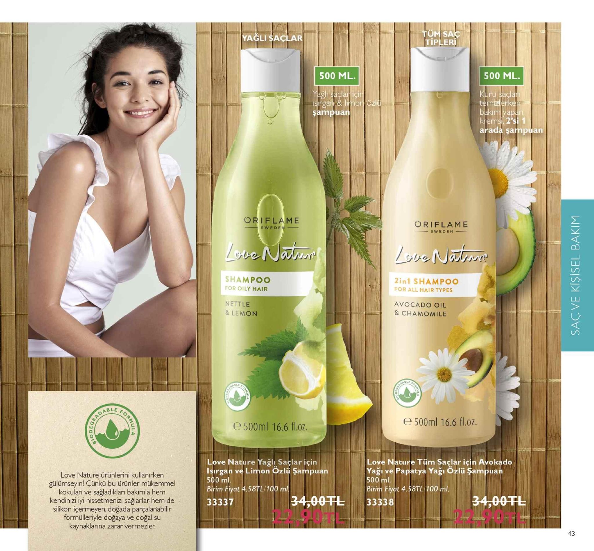 yağli saçla um sa tipleri 500 ml. 500 ml. şampuan ap emsi 2'si 1 arada şampuan oriflame sweden oriflame sweden shampoo for oily hair 2in1 shampoo for all hair types nettle & lemon avocado oil & chamomile dable e 500ml 16.6 fl.oz e 500ml 16.6 fl.oz. ve nature yağli saclar icin love nature tüm saçlar için avokado yağı ve papatya yağı ozlü şampuan love nature ürünlerini kullanirken gülümseyin! çünkü bu ürünler mükemmel kokuları ve sağladikları bakımla hem kendinizi iyi hissetmenizi sağlarlar hem de silikon içermeyen, doğada parçalanabilir formiülleriyle doğaya ve doğal su kaynaklarına zarar vermezler isırgan ve limon ozlü şampuan birim fiyat 4.58tl/100 ml 33337 500 ml. birim fiyat 4.58tl/100 ml 34,00 22,90tl 34,00 t 33338 tl 2 43 