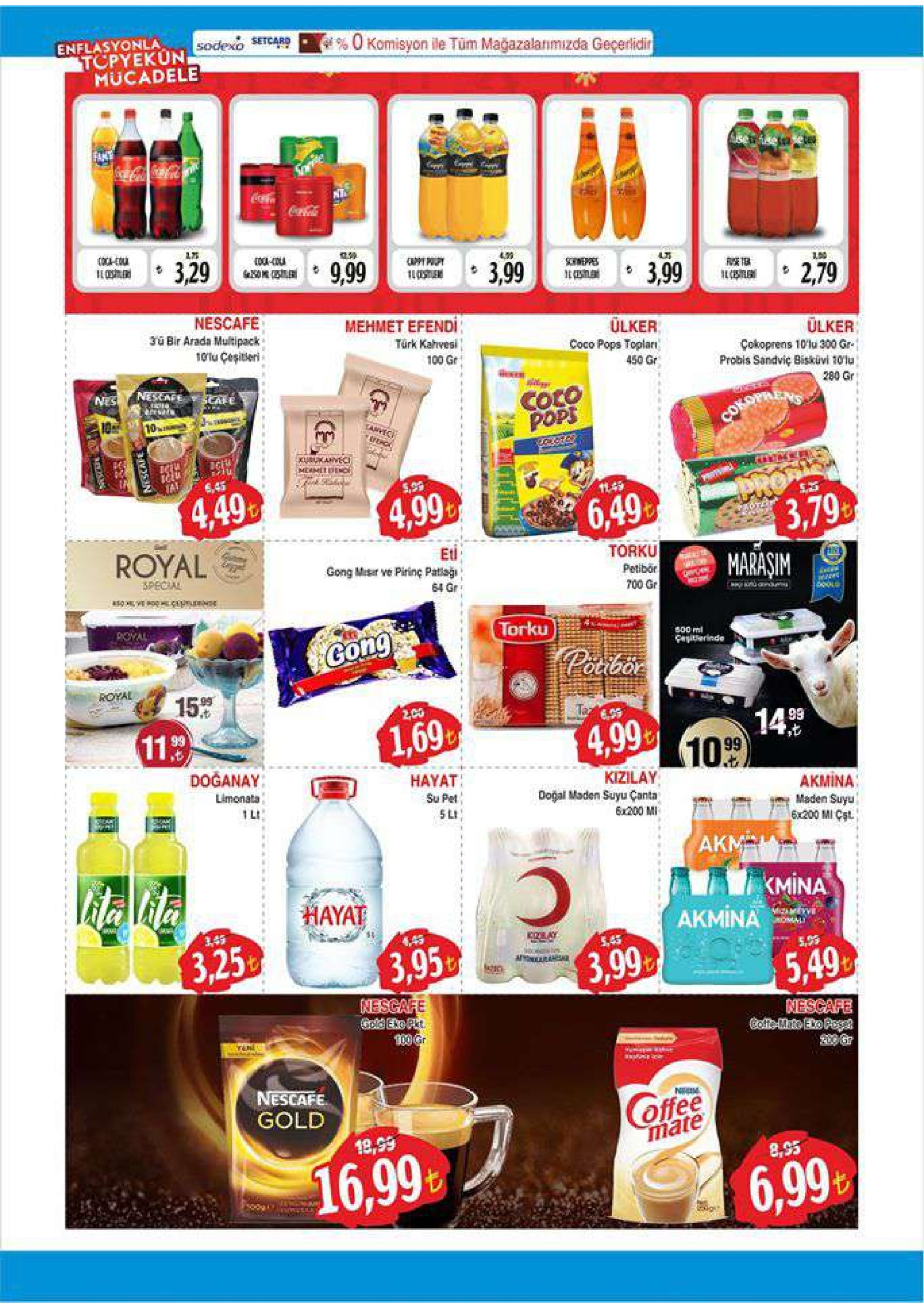 enflasyonla tcpyekun sodexo setcard mucadele 0 komisyon ile tüm mağazalanımizda geçerlidir fant cocol tooa 41dla 3,29 utplpy ilo 9,99 eppes 3,99 3,99 2,79 ilcere nescafe 3u bir arada multipack 10lu ceşitieri mehmet efendi: ülker coco pops toplar ulker cokoprens 10lu 300 gr1 probis sandviç biskivi 10lu türk kahvesi 100 gr 450 gr newafe nes 280 gr scale coco pops 10% comouaens tanhtc kmaukanmec memmedenc pro 3,79 marasim 6,45 ai 4,49 4,99 6,49 t royal etl gong misr ve pitinç patlagi torku petibor 700 gr 3pecial 64 gr poyal torku b00 mi gong erinde pabor royal 15 200 14 100 1109 99 t 1,69 4,99 99 doganay hayat su pet kizilay dogai maden suyu çanta akmina meden suyu 6x200 mi cst limonata 1 lt 5 li ex200 mi akm kmina akmina hayat ww 145 omal eoray 449 3,25 5,45 3,95 5,0 3,99 5,49 nescafe geld eko ft 100gr nescafe coffe-mate elo poga ten nescafe gold coffee mate 19,93 2,95 16,99 6,99 higtotan c ce 