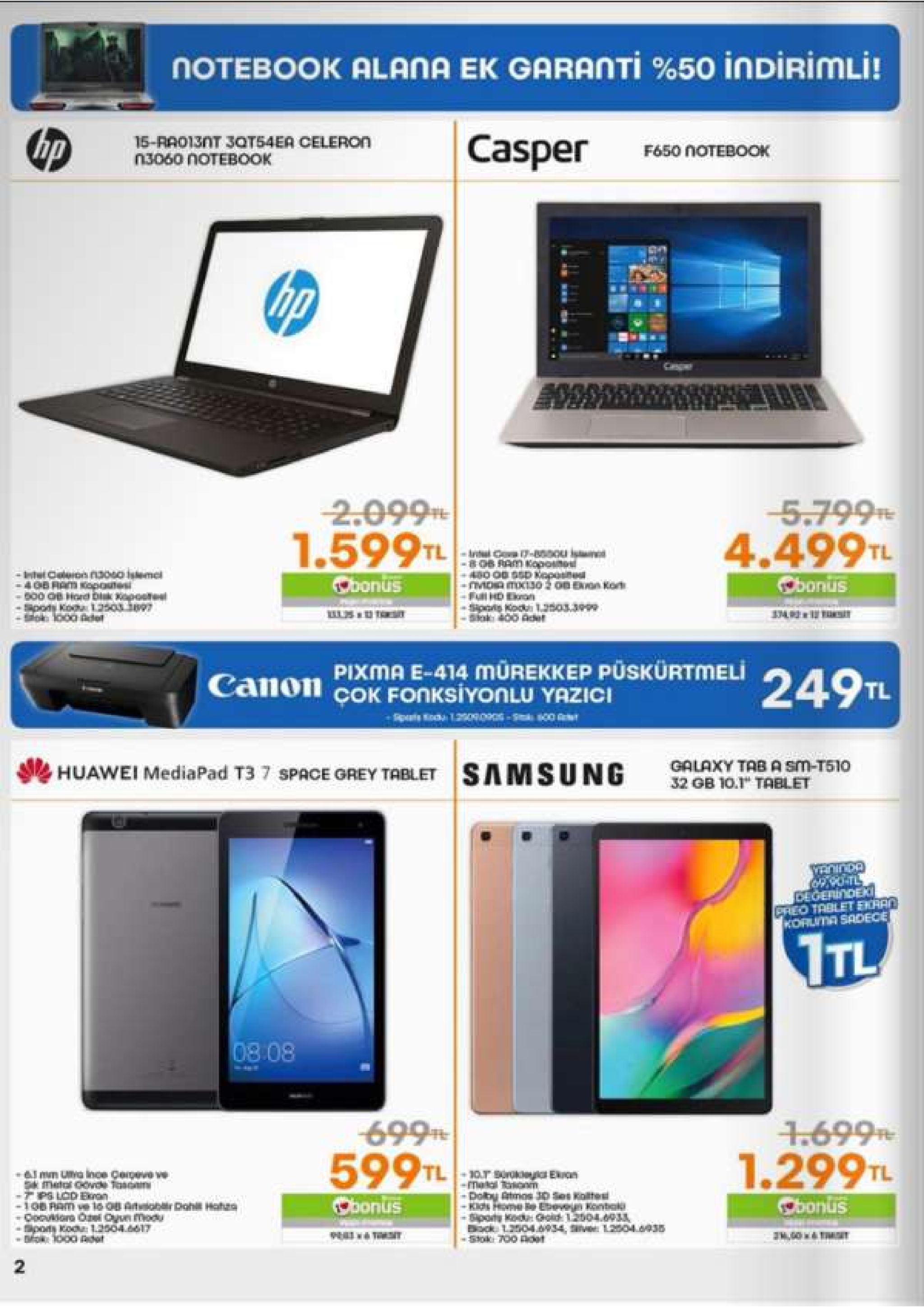 otebook alana ek garanti %50 indirimli! hp casper 15-ra013nt 3qt54ea celeron 3060 notebook f650 notebook hp 2.099 1.599 tl 5.799 4.499tl intal cos 1-bisou iswnoi b06 ram kopouhod 40o 00 55d kopusitud stul clakeron n3osa iemel 408 ram kopoutesi so0 08 hord bik kapoutaal spoty koqu3901 cbonus cbonus full hd ekra spais kodus 13501,390 skak: 400 adut canon pim e-414 mürekkep püskürtmeli cok fonksiyonlu yazici 249tl galaxy tabasm-t510 32 gb 10.1 tablet huawei mediapad t3 7 space grey tablet samsung degerindeki preo trblet enaan odruma sadece ttl 08.08 699 599tl +.699 1.299tl - 10.f 5urukiyke ekroh -matal taianm eolby êtmos 30 tes koltteui int uta ince çeipeve ve kmetal cove tauanmi obonus pbonus 108 ram ve 1o ou andoblir dahil hahza cocuiora ötl cyun modu ipoti kodu: 1.2564.6617 spoty kodu 9oid 1260464l cck l2504434, tiive. lz046036 =sok: 700 kdr theht 2 
