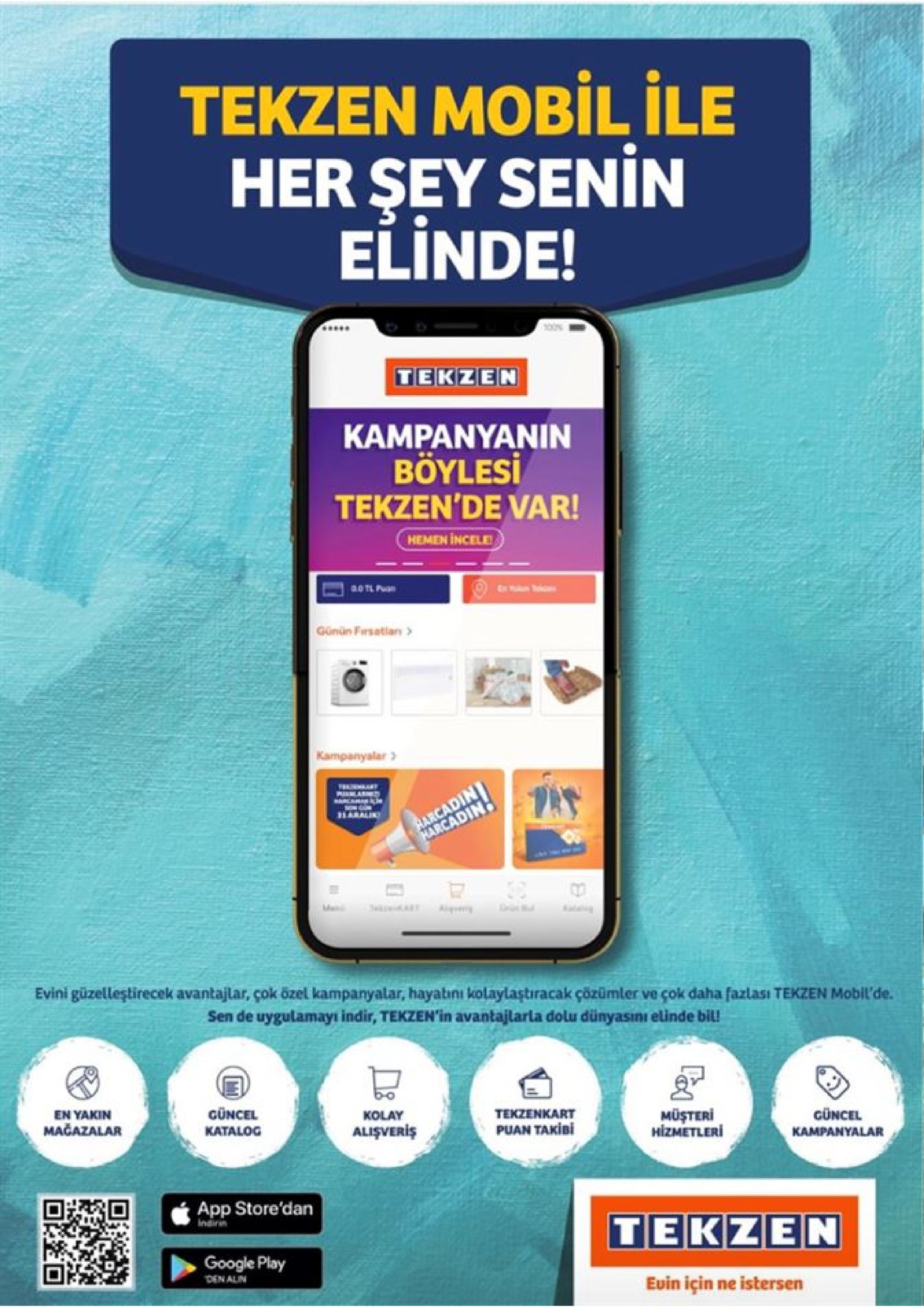 tekzen mobil ile her şey senin elinde! tekzen kampanyanin böylesi tekzen'de var! hemen incele! 30tl puan günün firsatlan > kampanyalar > rarcadin harcadin tat pamlar laralik evini güzelleştirecek avantajlar, çok özel kampanyalar, hayatını kolaylaştıracak çözümler ve çok daha fazlası tekzen mobil'de. sen de uygulamayı indir, tekzen'in avantajlarla dolu dünyasinı elinde bil! en yakin mağazalar güncel kolay tekzenkart puan takibi müşteri hizmetleri katalog güncel alişveriş kampanyalar app store'dan ndirin tekzen google play den alin euin için ne istersen 