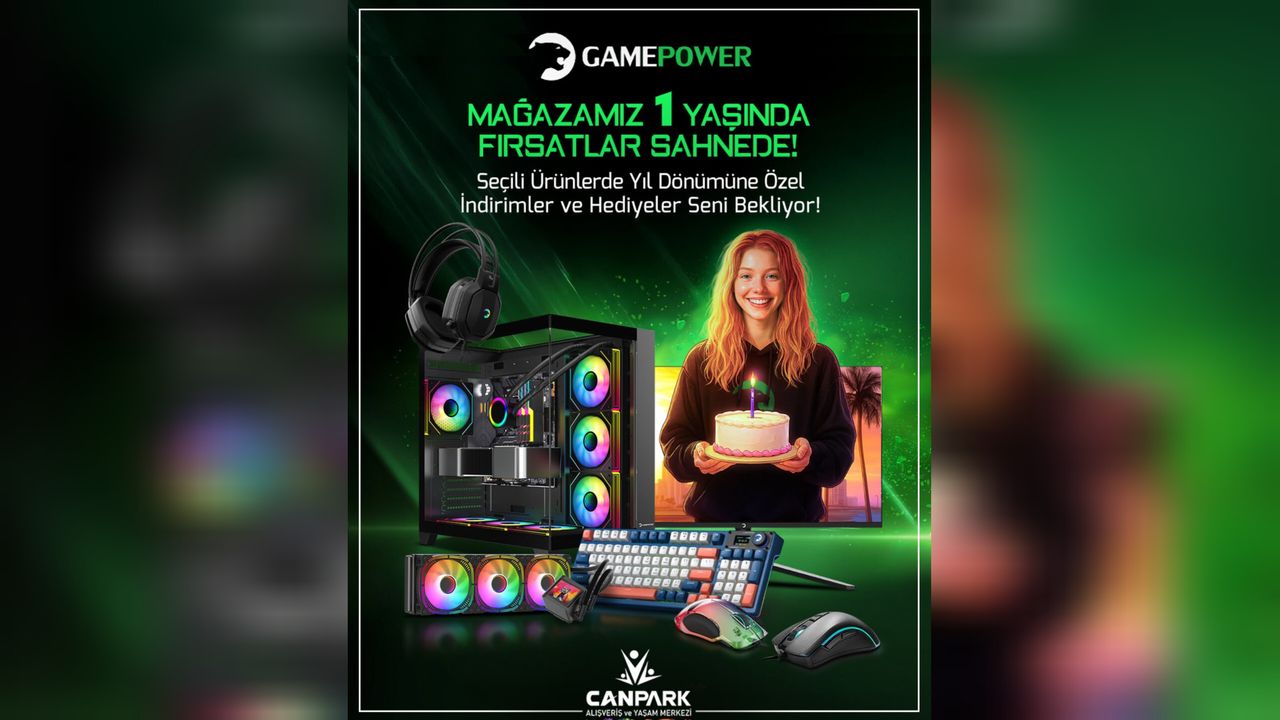 Canpark Gamepower'da 1. Yıl indirimleri sizi bekliyor.