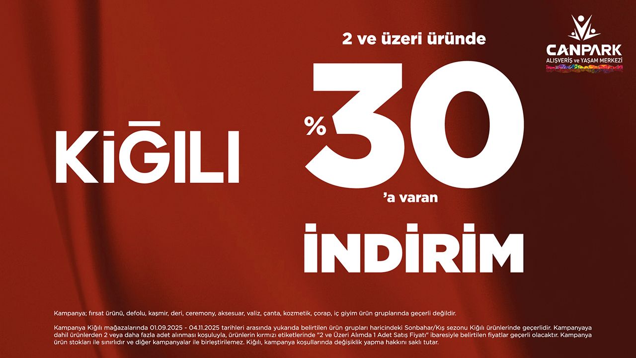 CanPark Kiğılı'da indirim fırsatları sizi bekliyor.