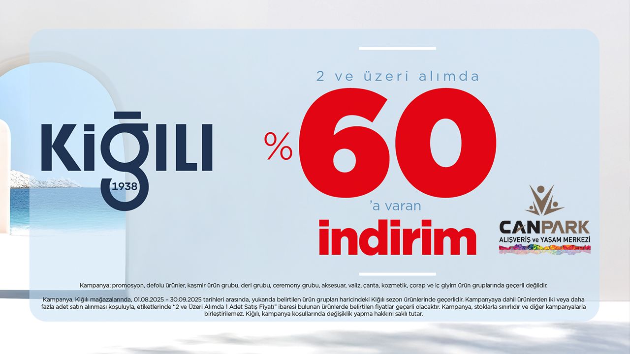 Kiğılı'da 2. ürüne %60 İndirim. 