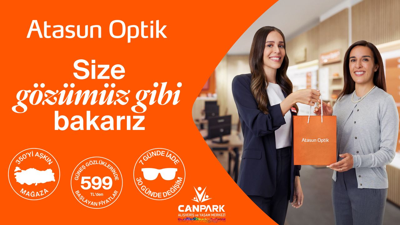 CanPark Atasun Optik size sözümüz gibi bakar. 