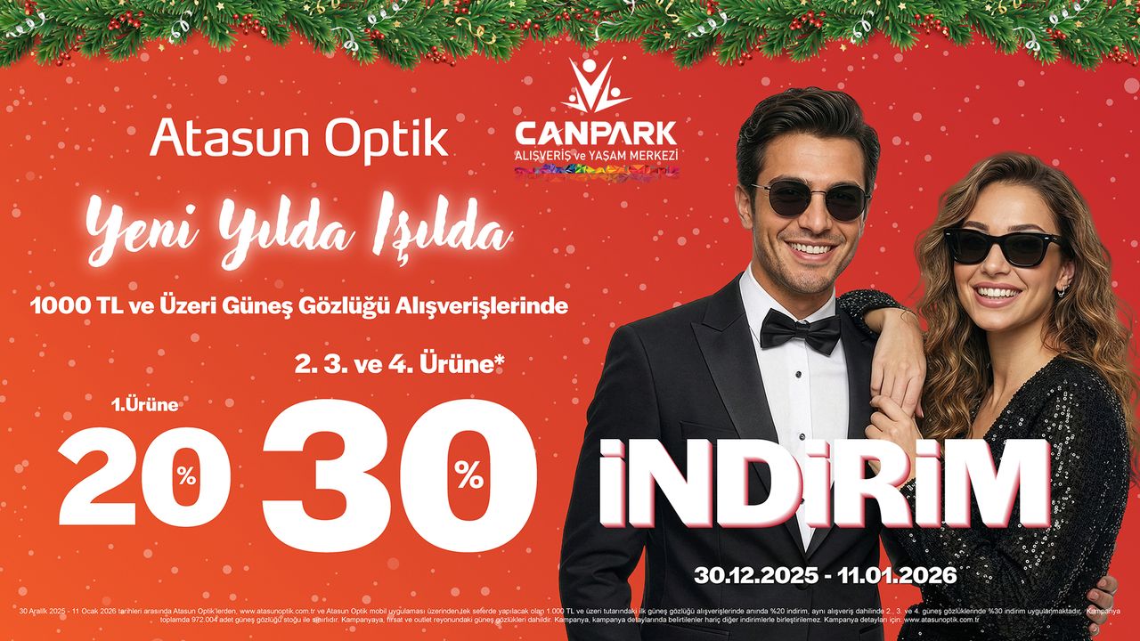 CanPark Atasun Optik ile yeni yılda ışıldayın. 