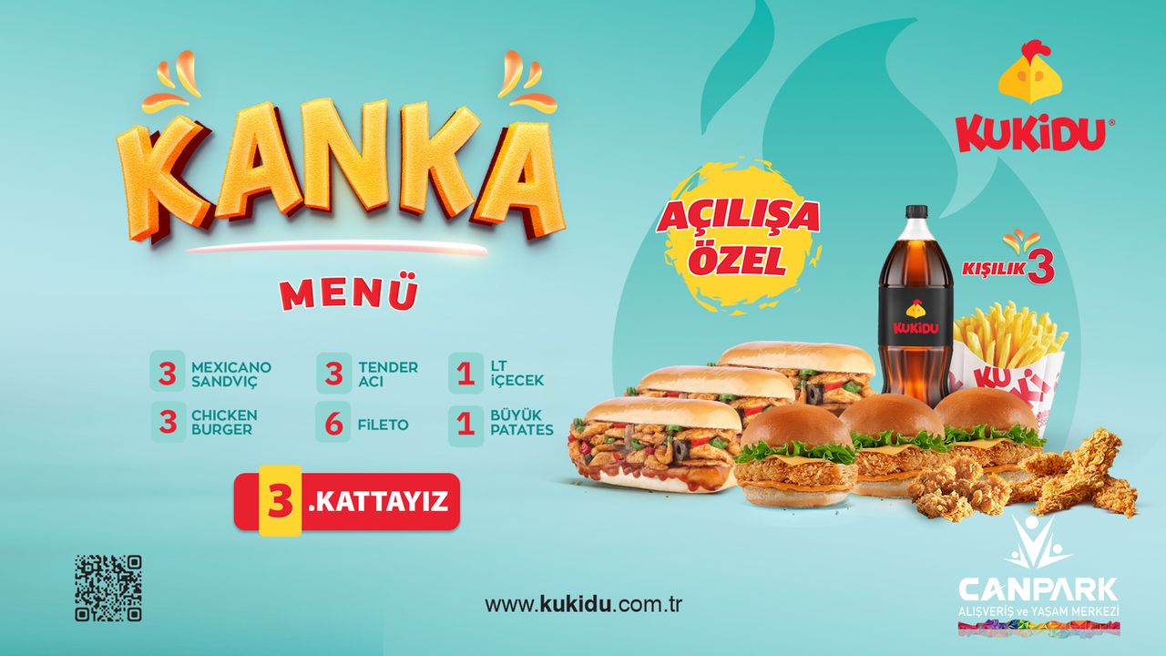 CanPark Kukidu Açıldı! Açılışa Özel Menüler sizi bekliyor!