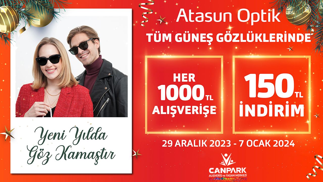 CanPark Atasun Optik discounts are waiting for you. 