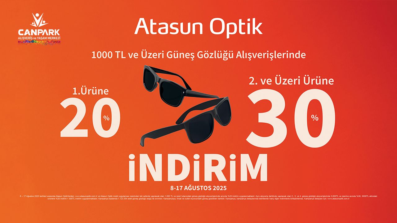 CanPark Atasun Optik'te cazip indirim fırsatlarını kaçırmayın!