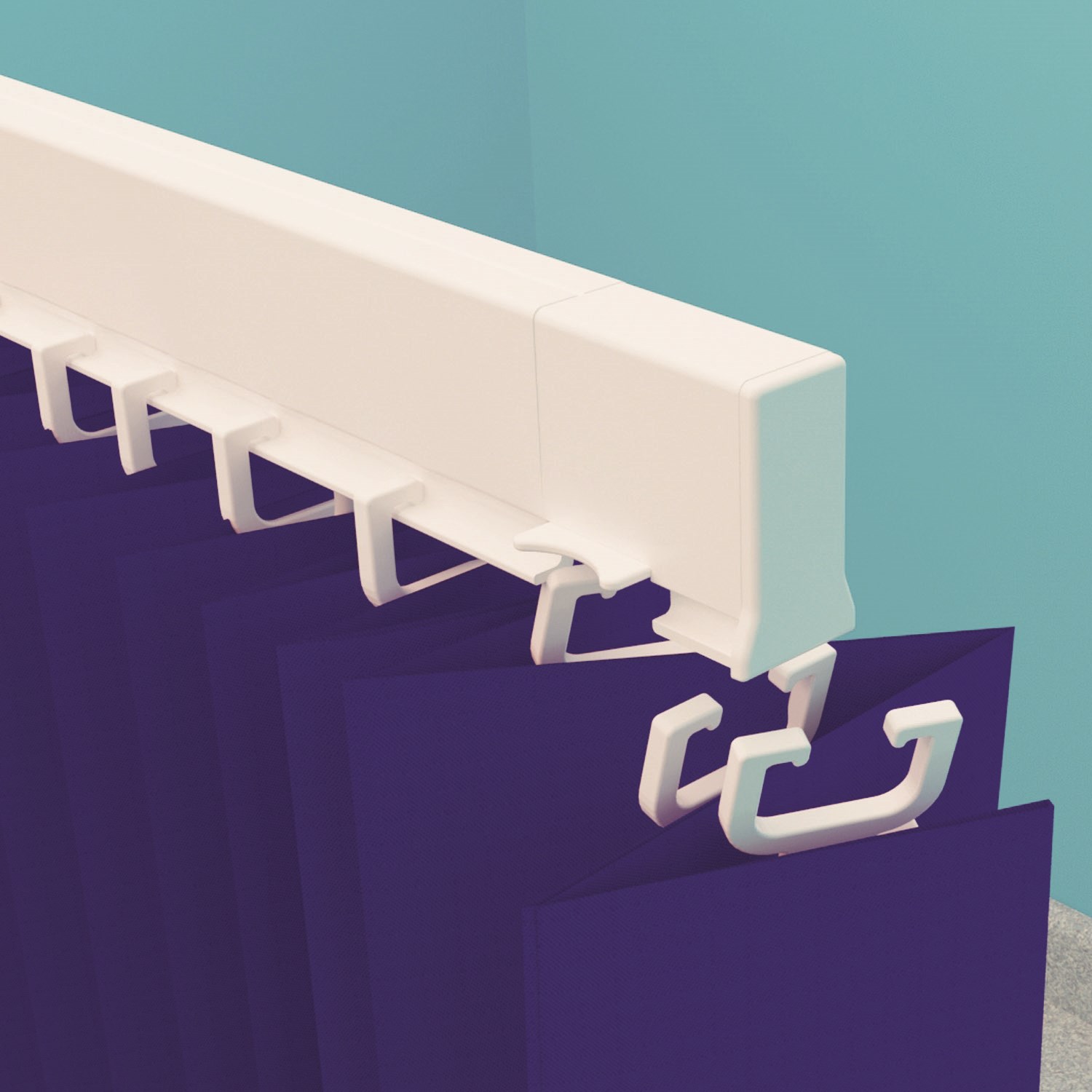 Omnitrack Cubicle Curtain Track System Straight Track 3m Straight Track