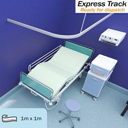 Omnitrack Cubicle Curtain Track System L Shape 1 5m X 2 5m L