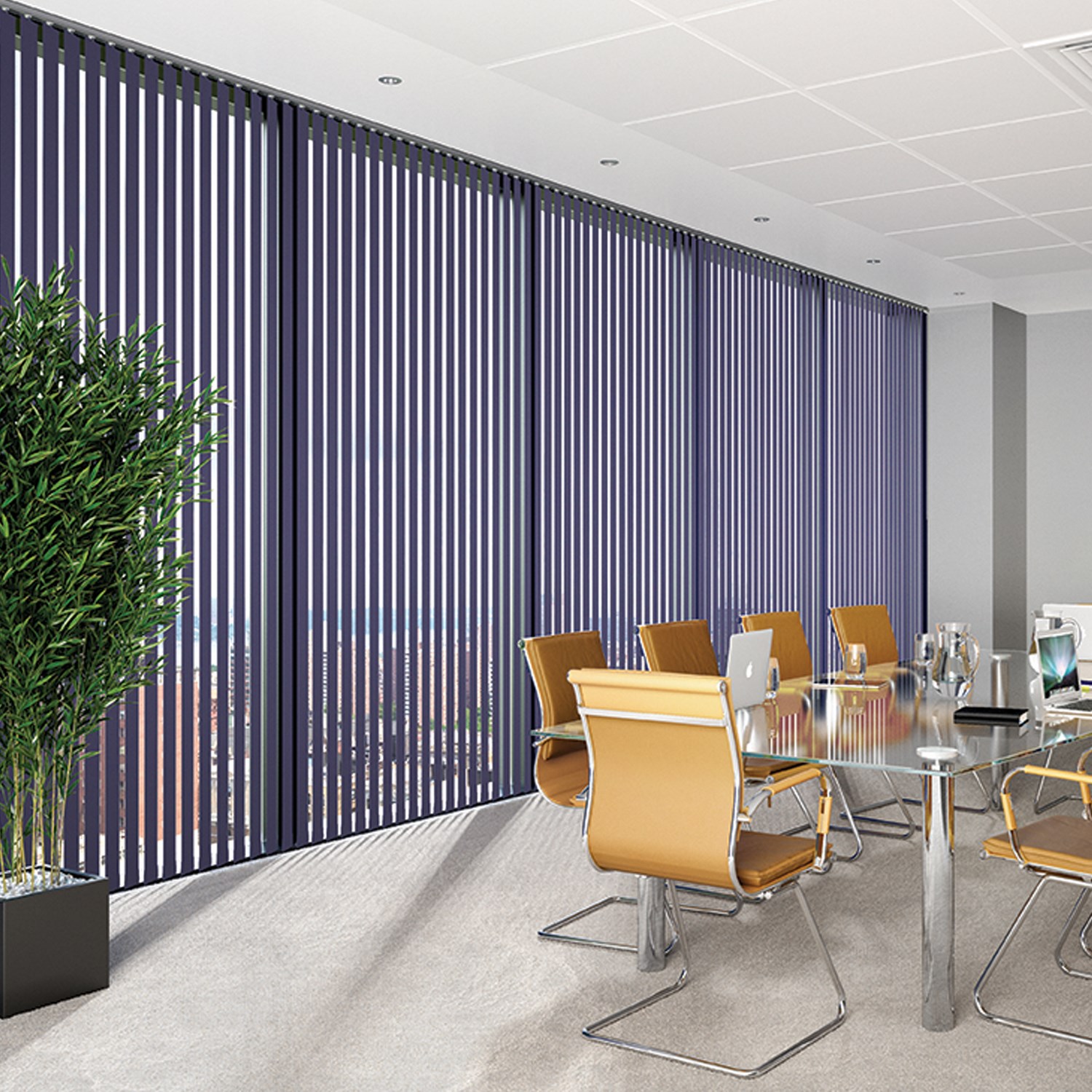 V120 Motorised Headrail with Colourtex Vertical Blinds V120 Motorised Headrail with Colourtex Vertical Blinds