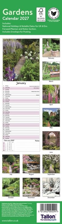 2027 Super Slim Month To View Spiral Bound Scenic Photo Wall Calendar - Gardens 2027 Super Slim Month To View Spiral Bound Scenic Photo Wall Calendar - Gardens