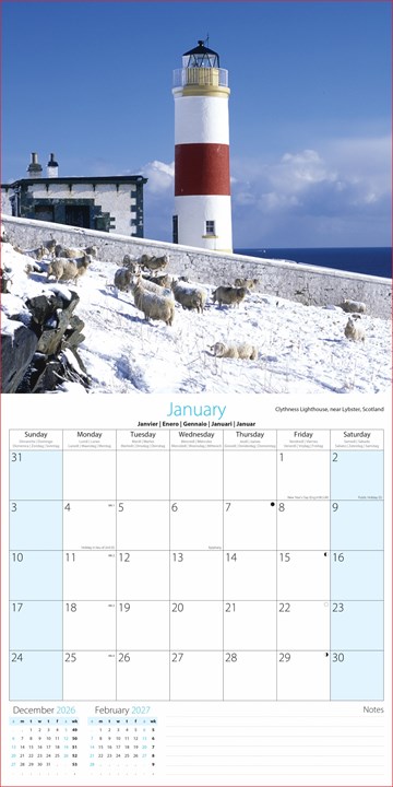 2027 Square Month To View Scenic Photo Wall Calendar - Scenes 2027 Square Month To View Scenic Photo Wall Calendar - Scenes