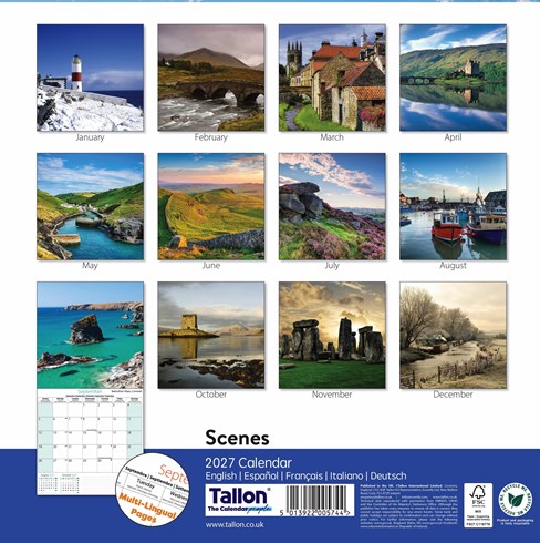 2027 Square Month To View Scenic Photo Wall Calendar - Scenes 2027 Square Month To View Scenic Photo Wall Calendar - Scenes