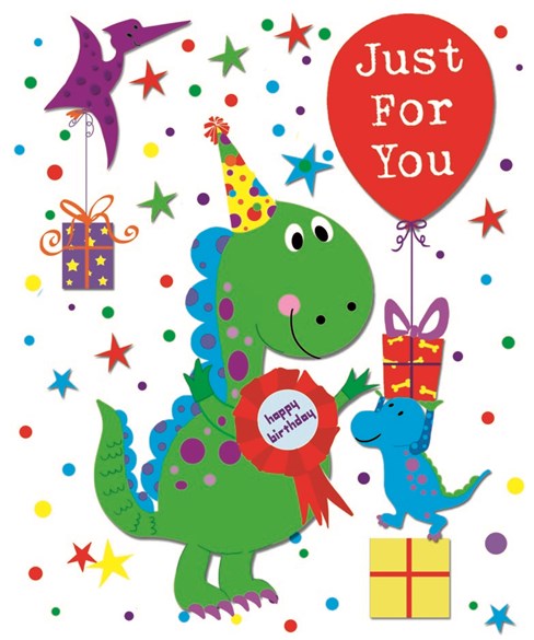 Children's Birthday Party Dinosaur Wrapping Paper - 1 Sheet & Matching Gift Tag Children's Birthday Party Dinosaur Wrapping Paper - 1 Sheet & Matching Gift Tag