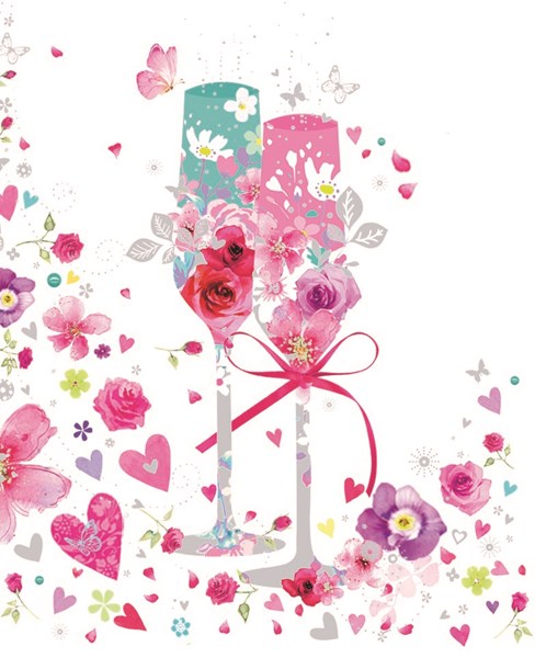 'For Both of You' Champange Wrapping Paper - 1 Sheet & 1 Matching Tag 'For Both of You' Champange Wrapping Paper - 1 Sheet & 1 Matching Tag